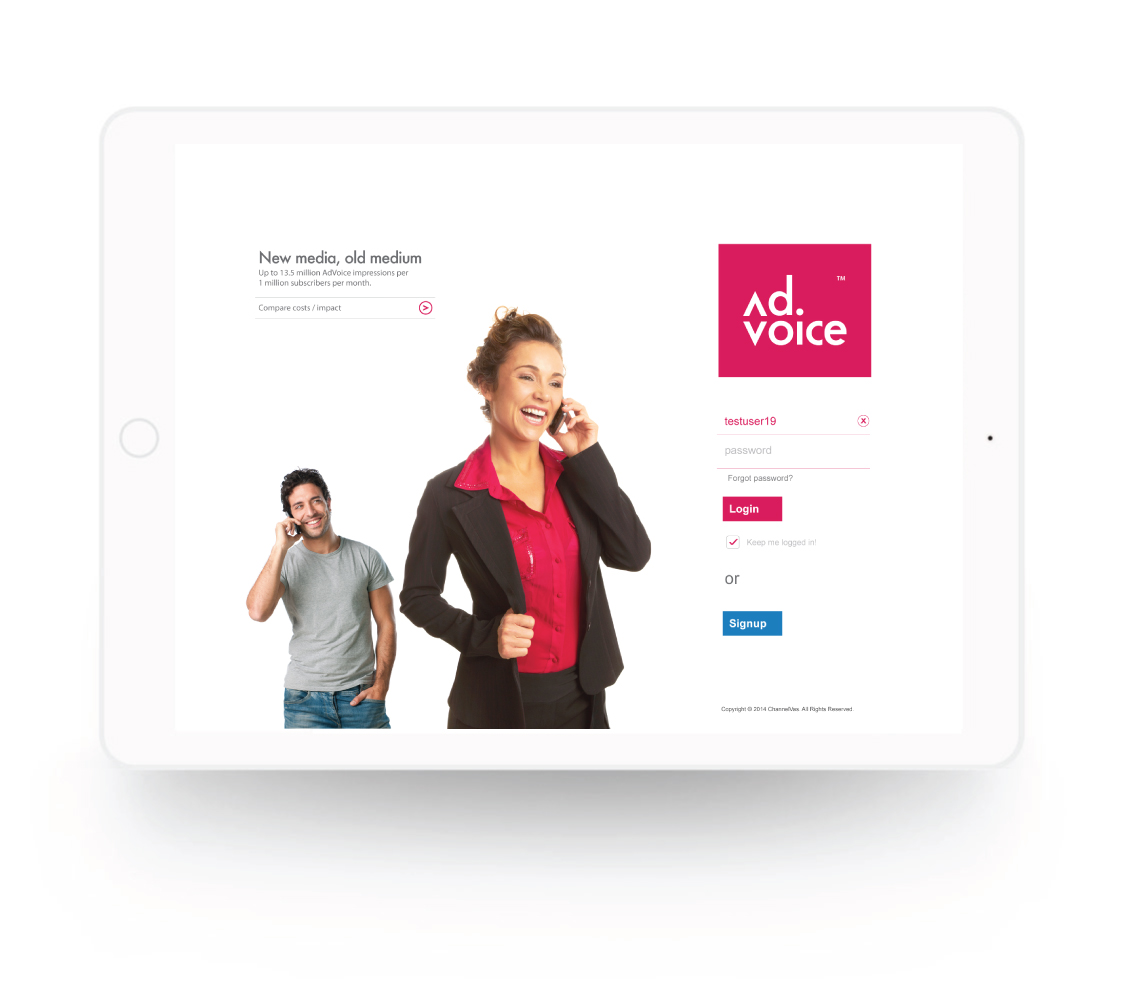Ad VoiceAdVoice is a mobile audio ad network